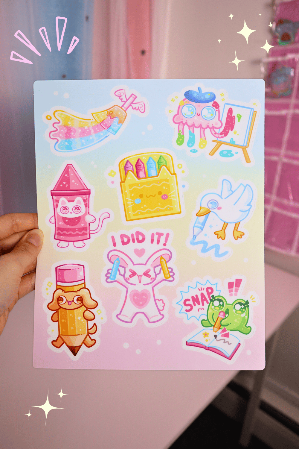 OVERSIZED Artist Sticker Sheet 8x10