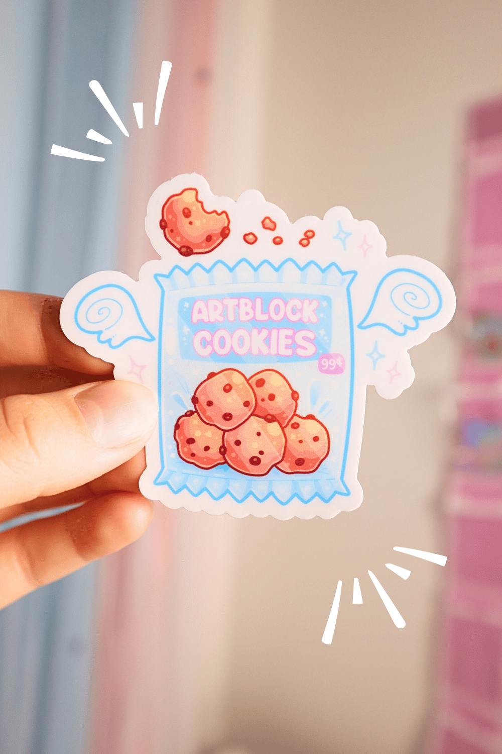 art block cookie sticker