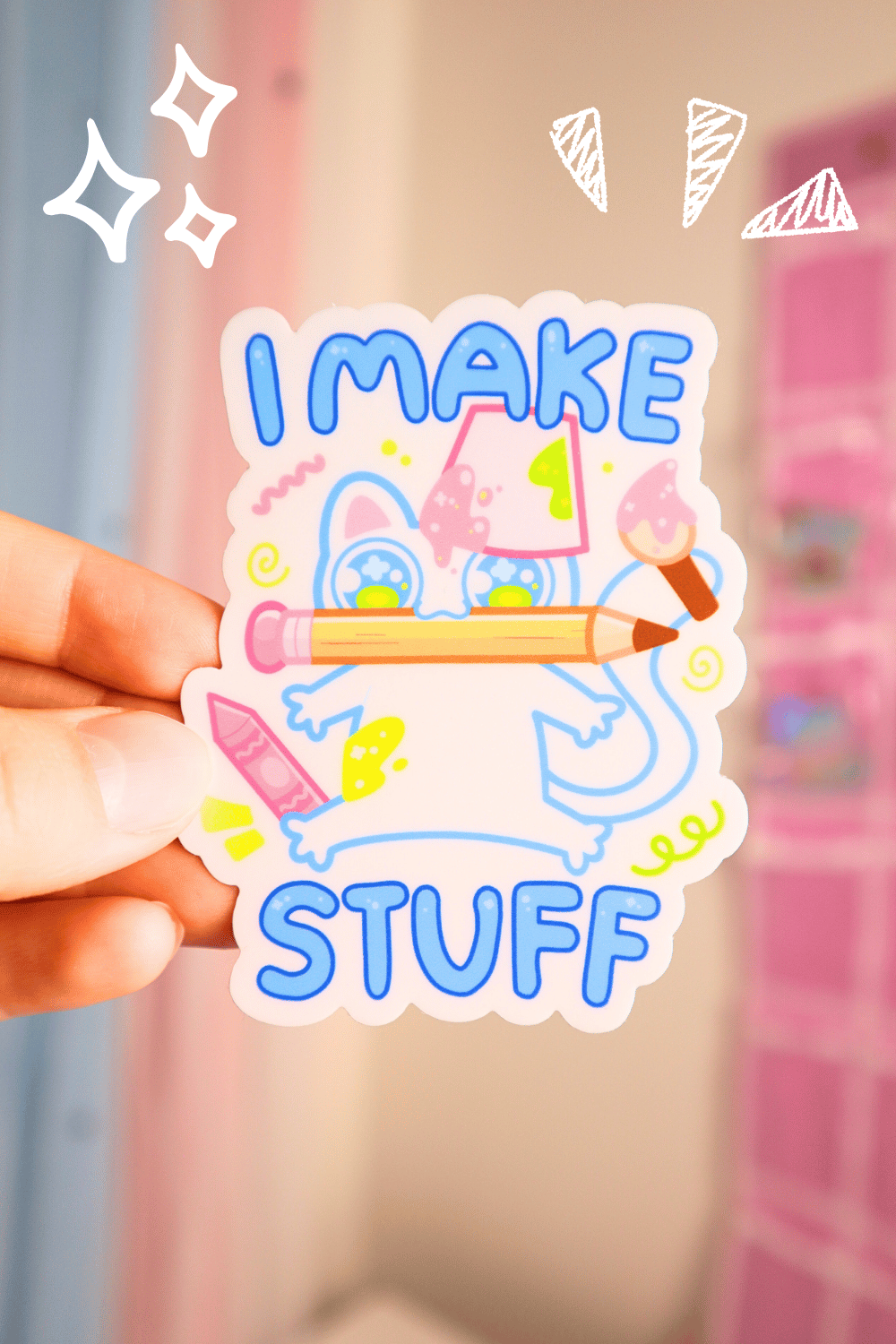 i make stuff sticker