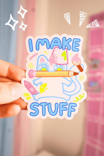 i make stuff sticker