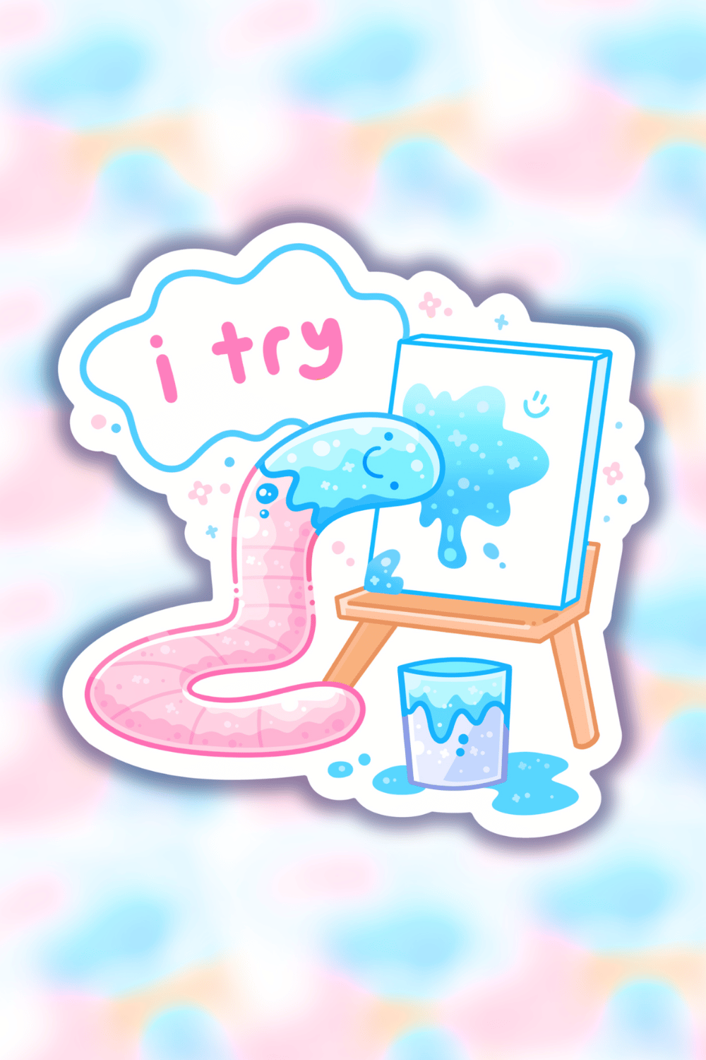 i try worm sticker