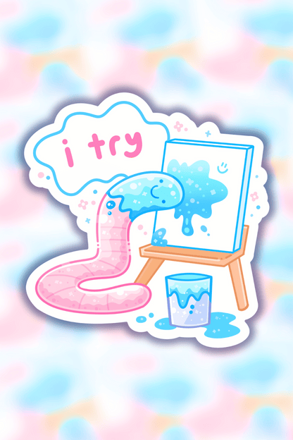 i try worm sticker