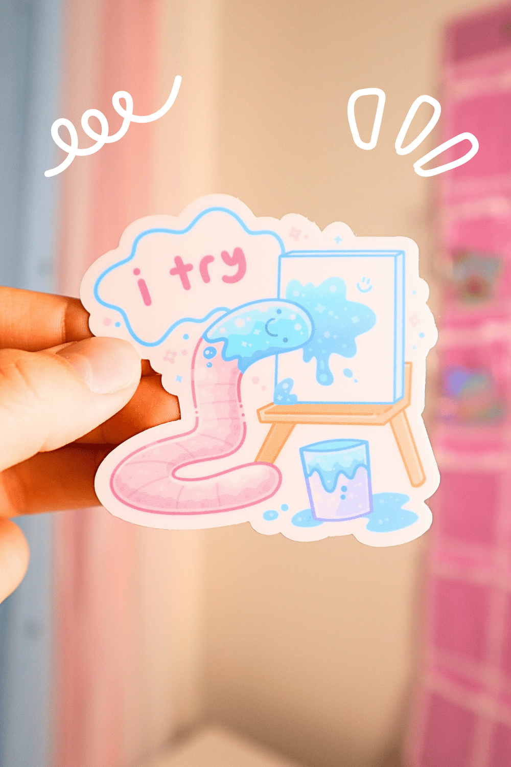 i try worm sticker
