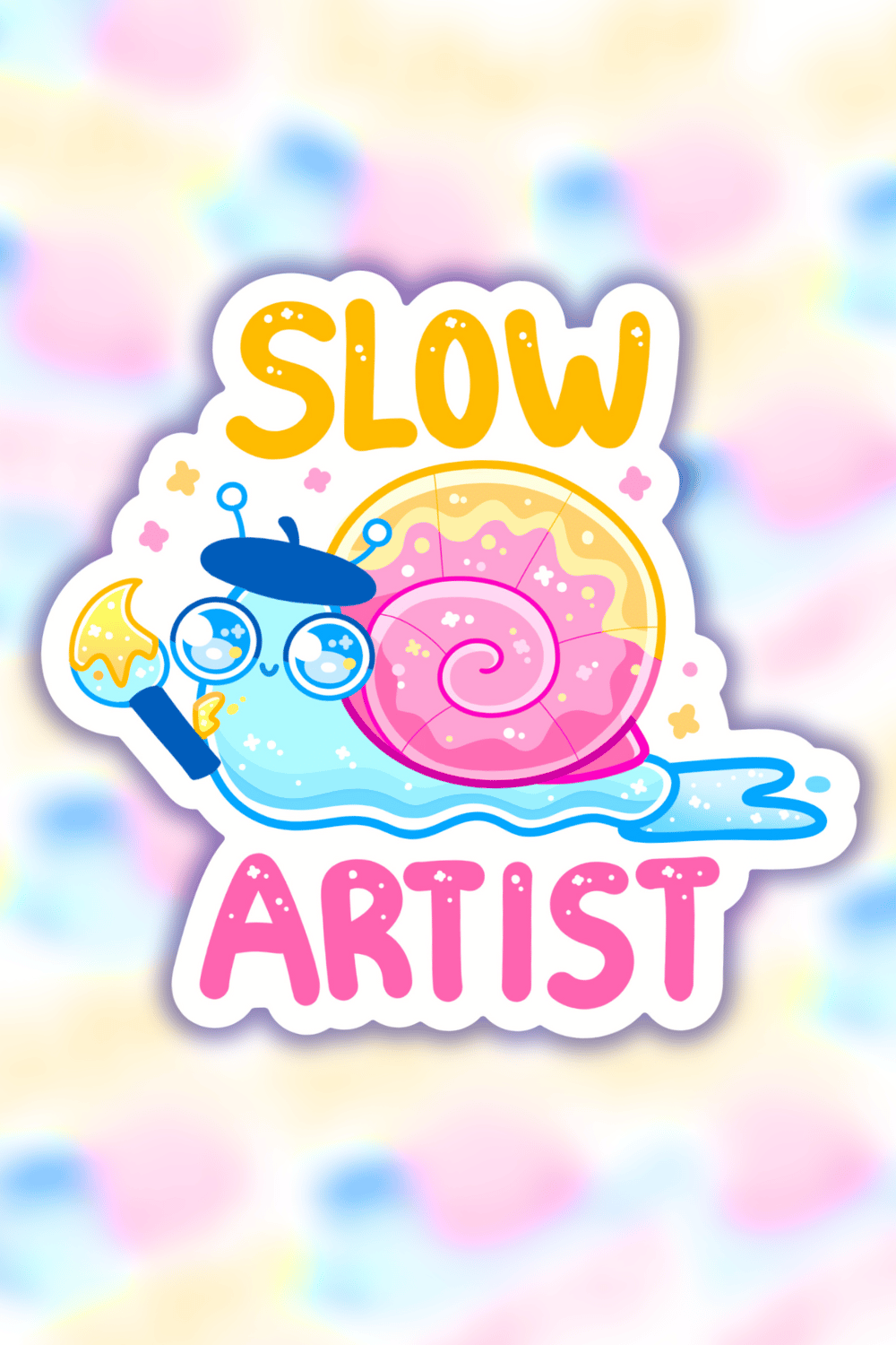 slow artist sticker