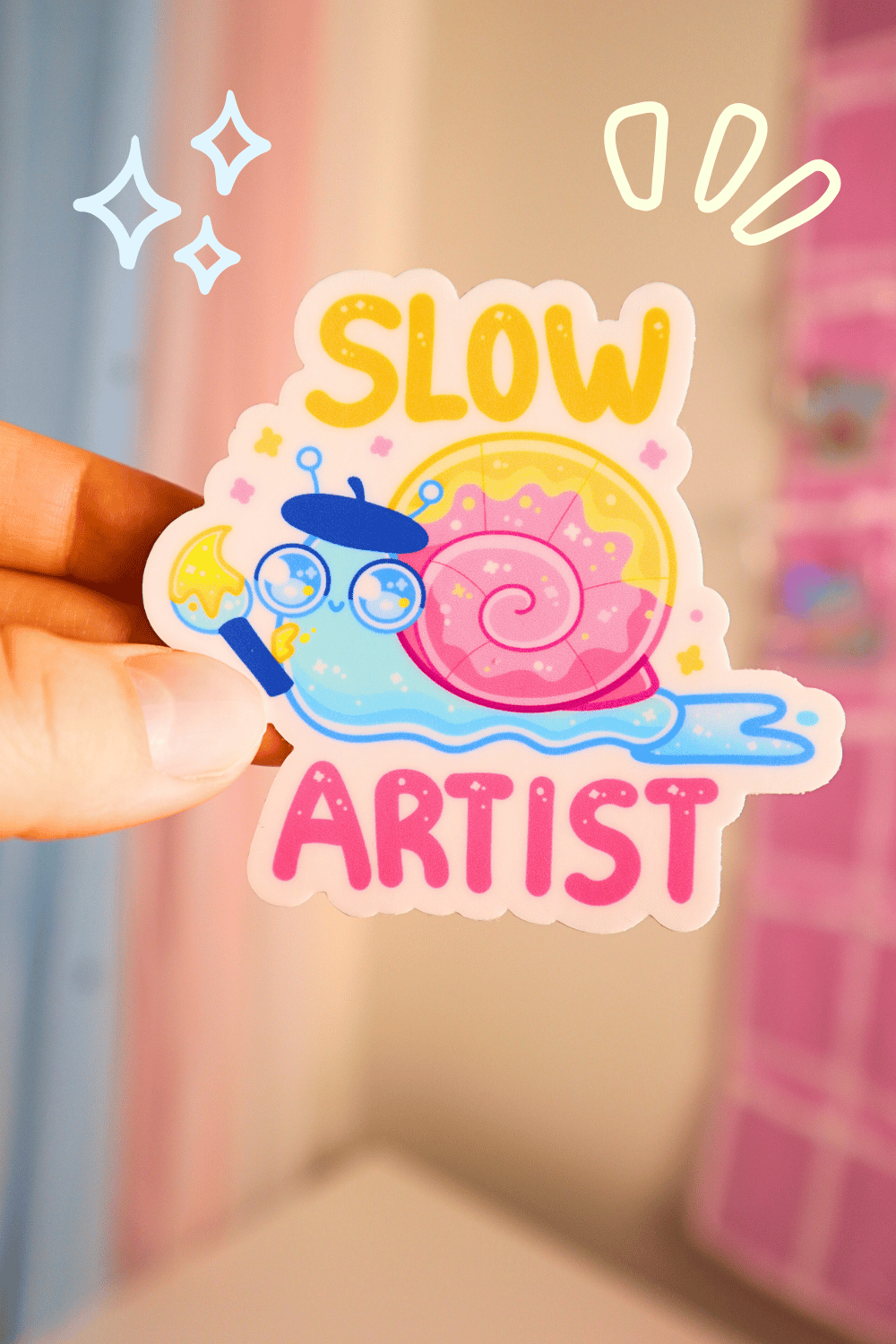 slow artist sticker