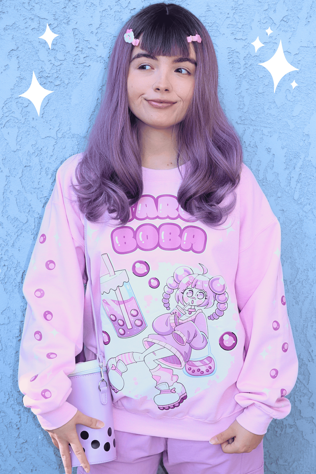 Taro Boba Sweater